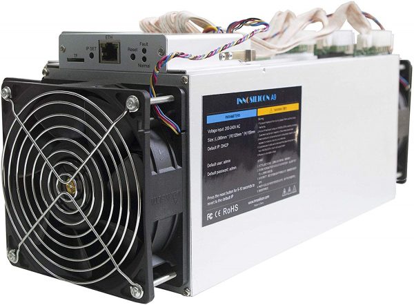 INNOSILICON Equihash Miner A9 ZMaster,50Ksol/s 620W,ASIC Miner with Power Supply